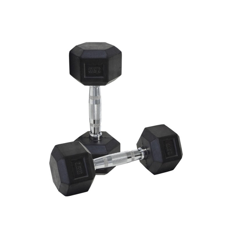 Disco de Pesas 2.5 KG 30 mm. Recubierto de Goma. Material Fitness